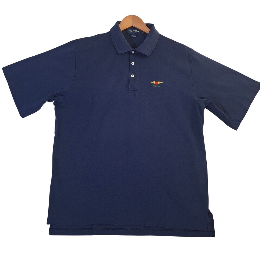 Polo Golf Ralph‎ Lauren Polo Shirt Mens XL Navy Blue Baltusrol Golf Club